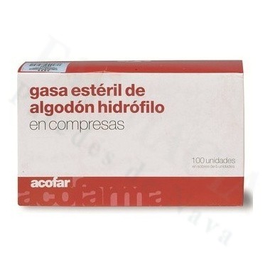 GASA ESTERIL ALGODON HIDROFILO COMPRESAS ACOFAR 60 X 40 6 U