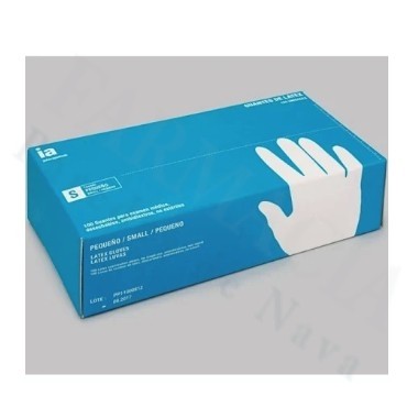 GUANTES DE LATEX CON POLVO INTERAPOTHEK T- PEQ