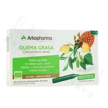 ARKOFLUIDO QUEMAGRASA 20 AMPOLLAS